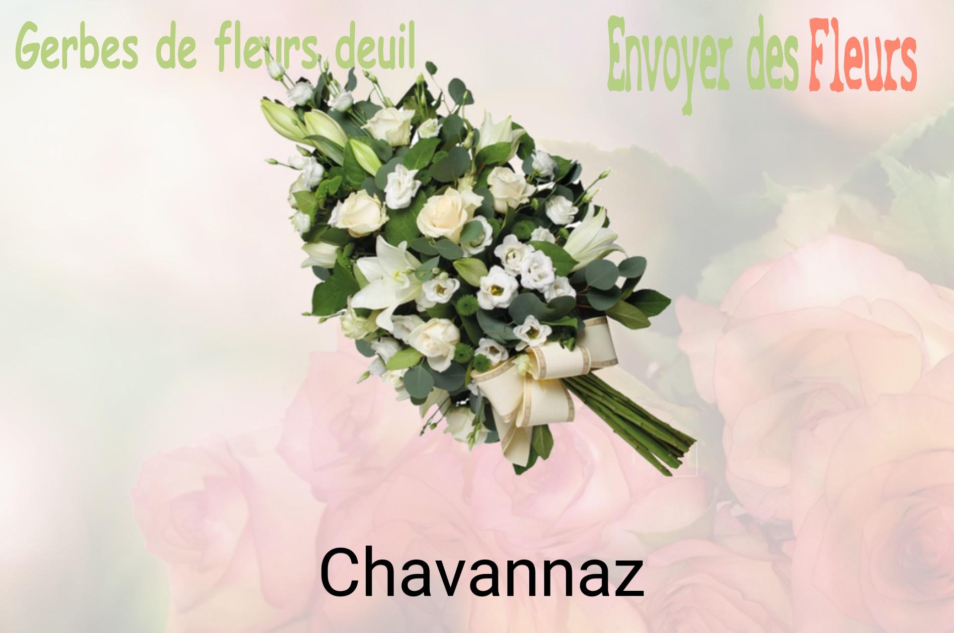 Gerbe de fleurs de deuil livrée à Chavannaz